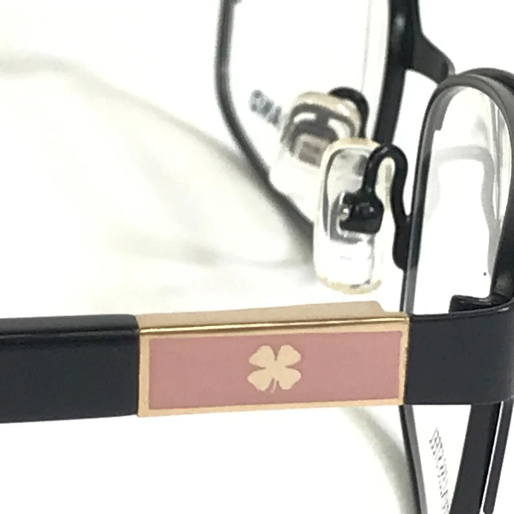 Lucky Brand Eyeglasses Frames D119 BLACK Gold Pink Cat Eye Wire Rim 53-16-140